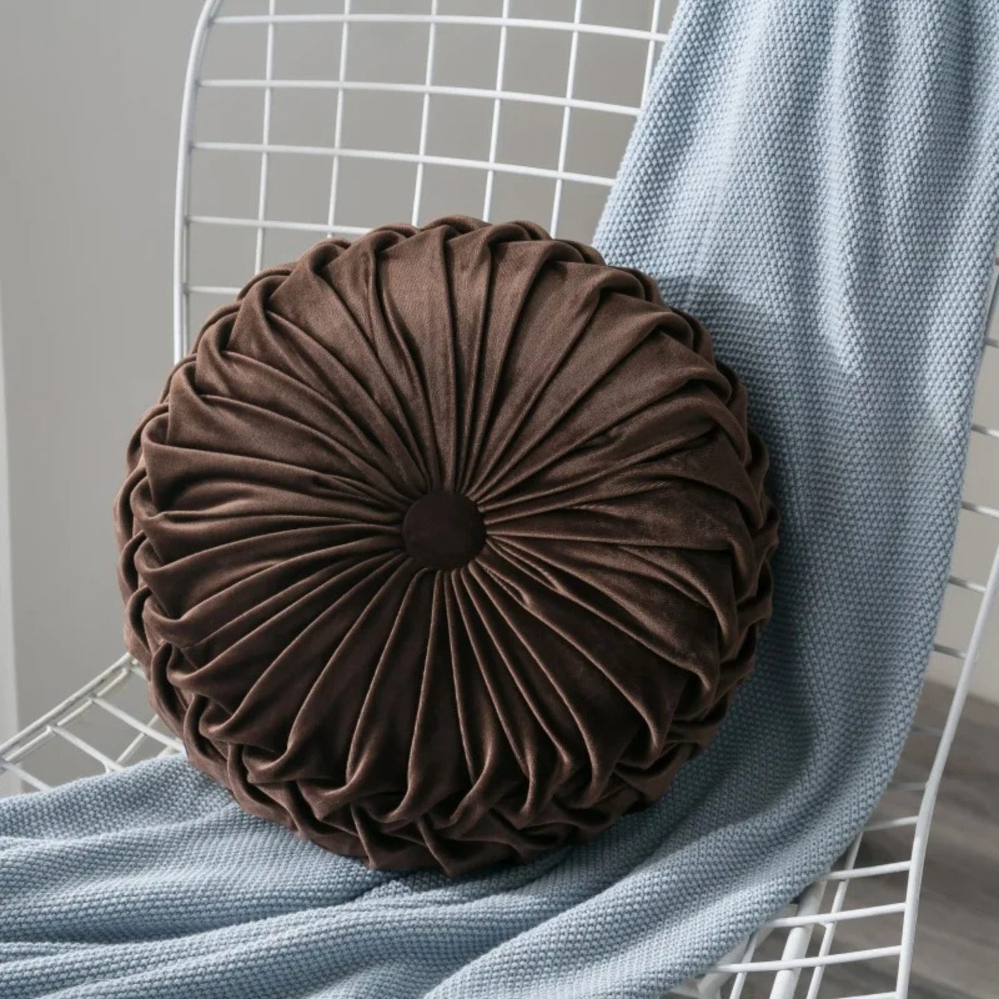 Coussin canapé rond en velours