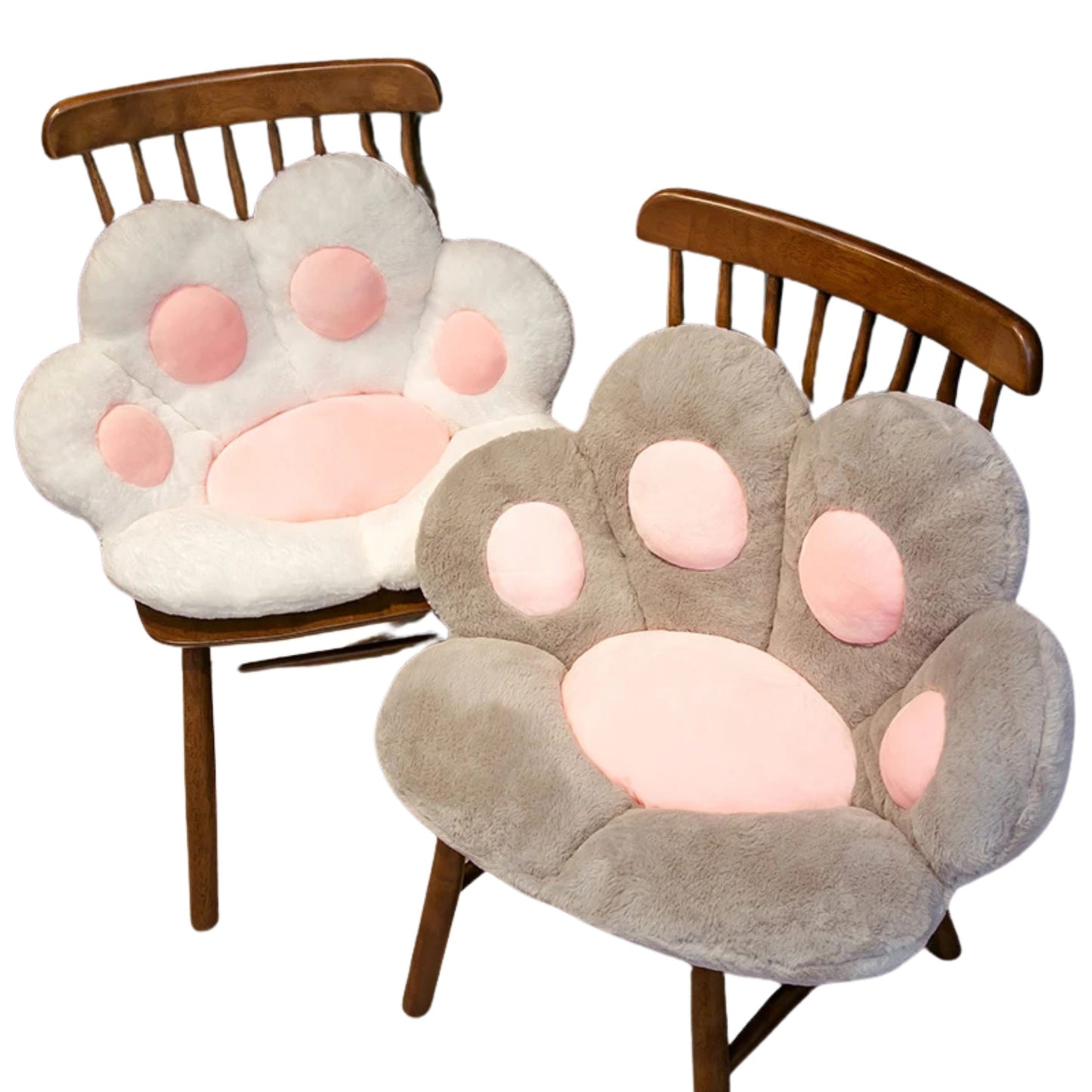 Coussin chaise patte d'ours en peluche