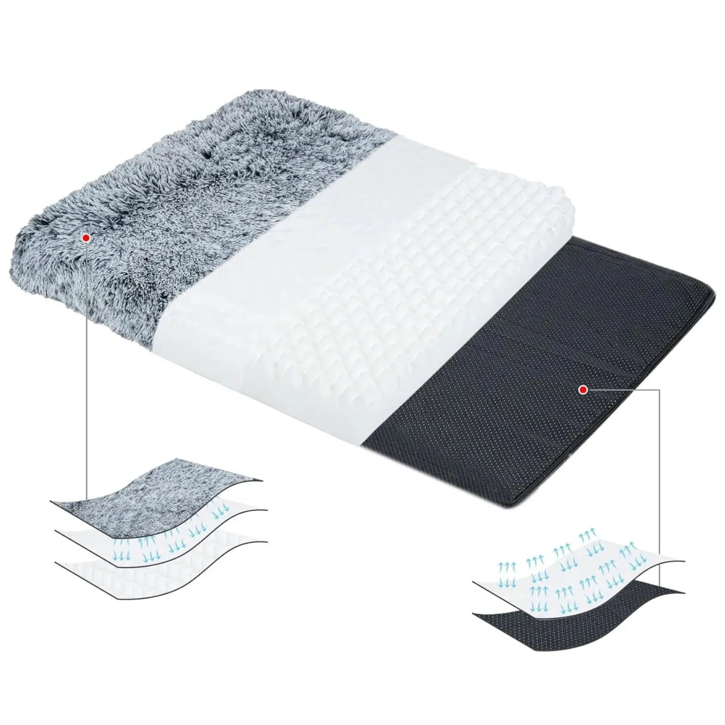 Coussin chien en peluche lavable