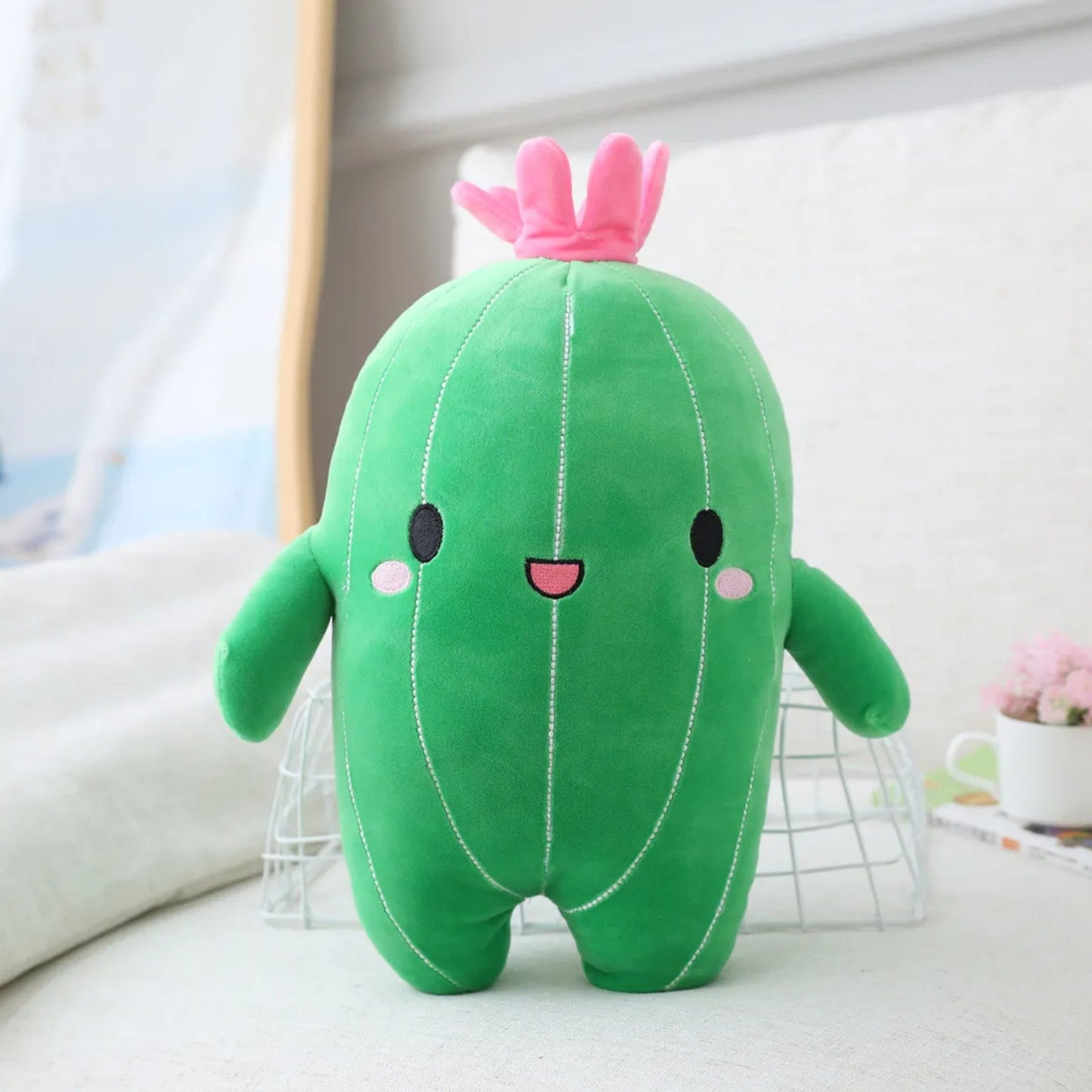 Coussin fleur en forme de cactus