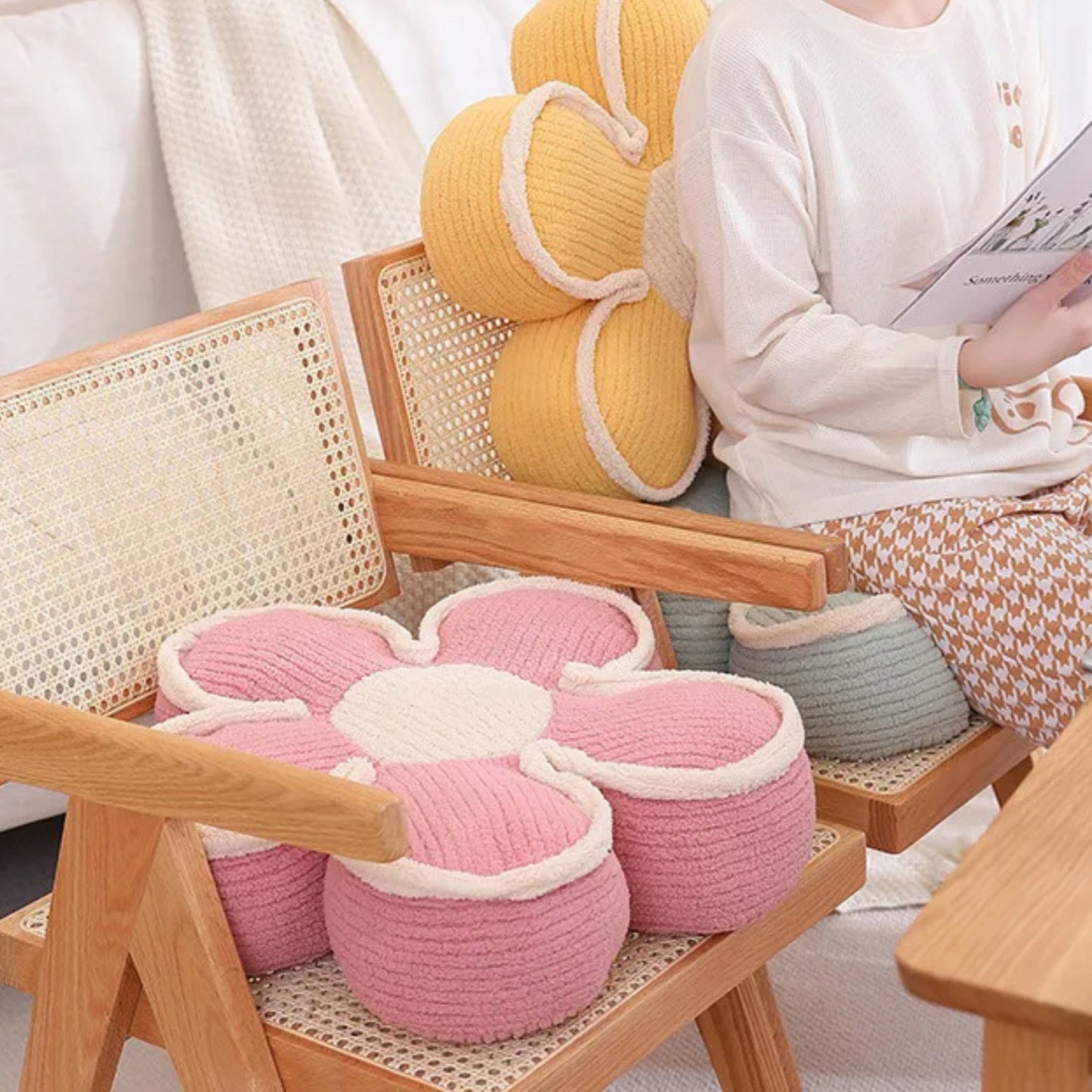 Coussin fleur multifonctions