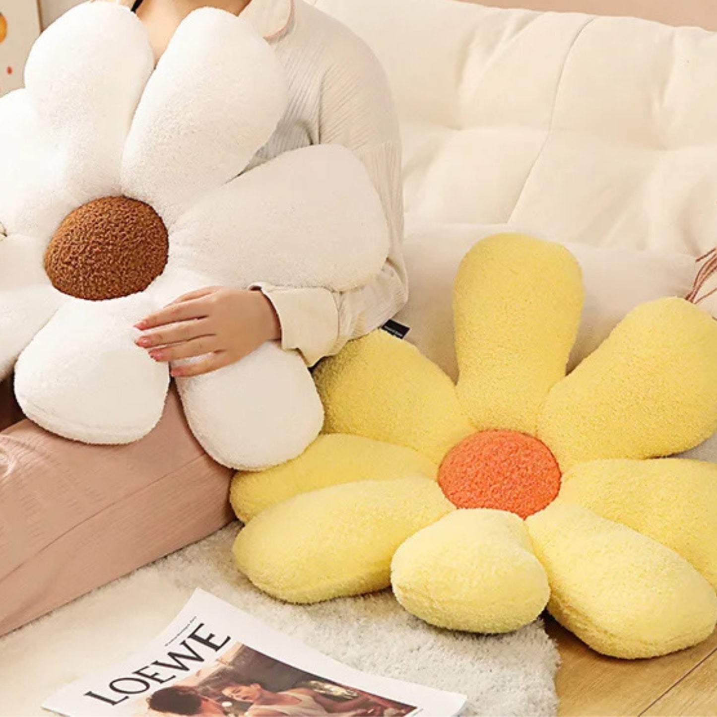 Coussin fleur pour siège