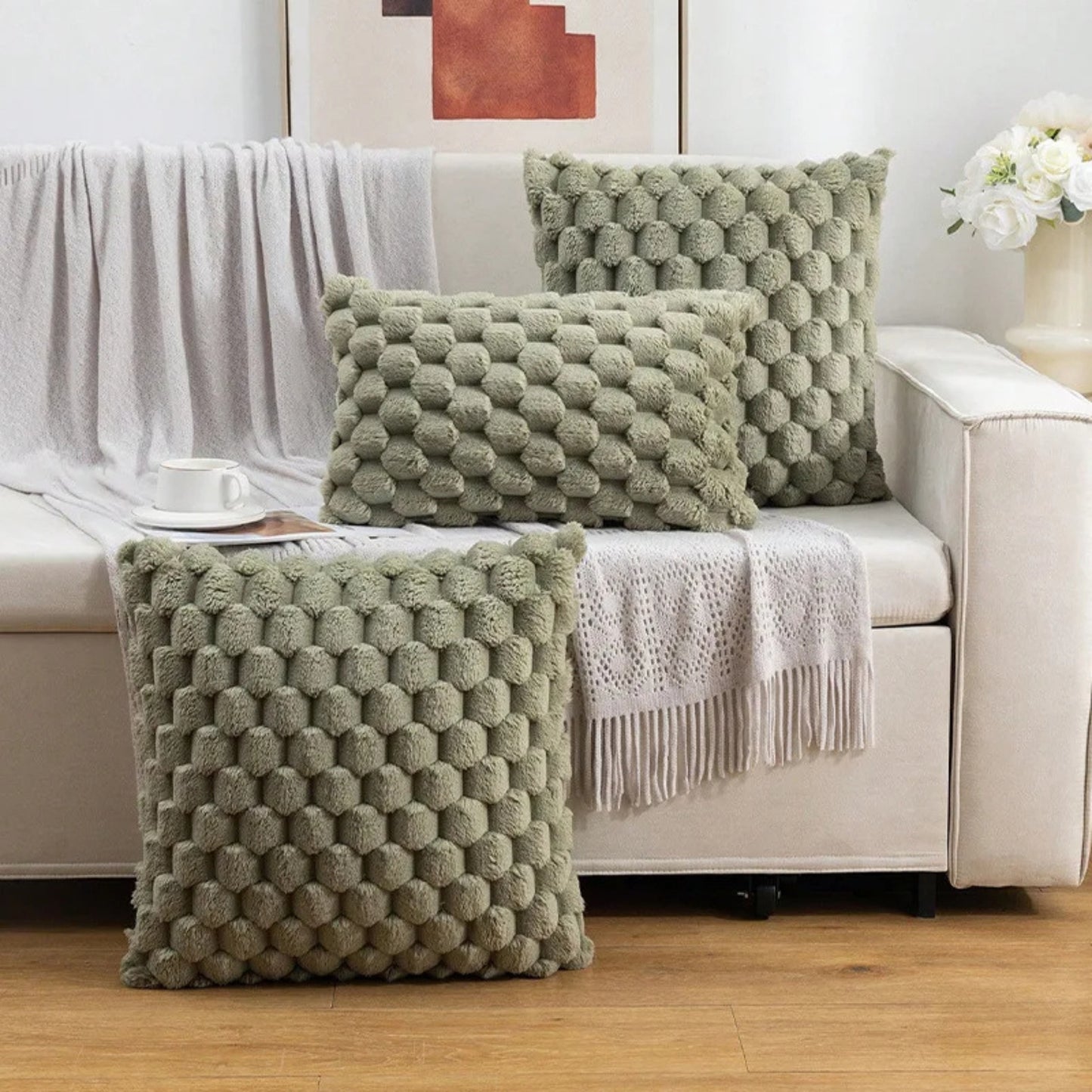 Coussin canapé en peluche confortable
