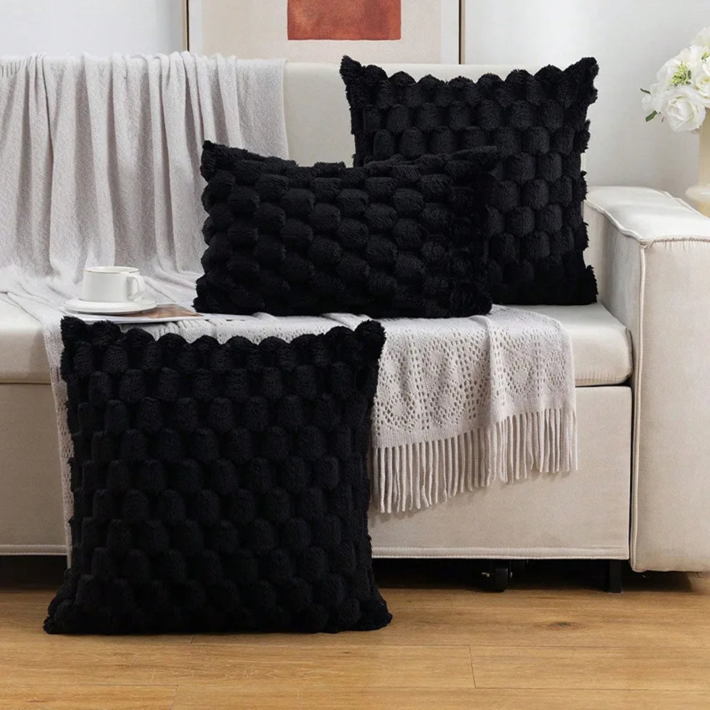 Coussin canapé en peluche confortable