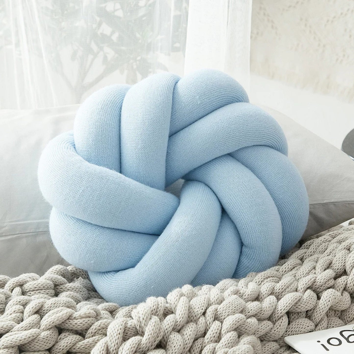 Coussin canapé noeud en coton