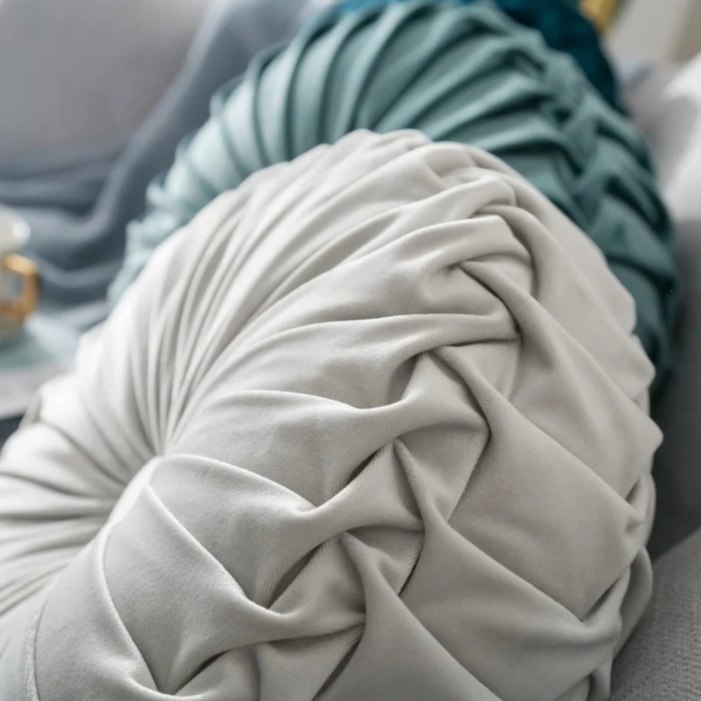 Coussin canapé rond en velours
