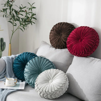 Coussin canapé rond en velours