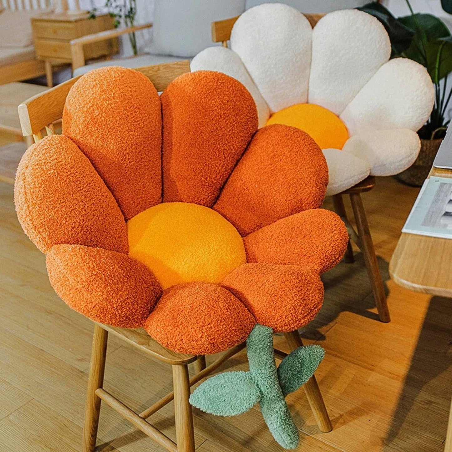 Coussin chaise pour assise lombaire en forme de fleurs