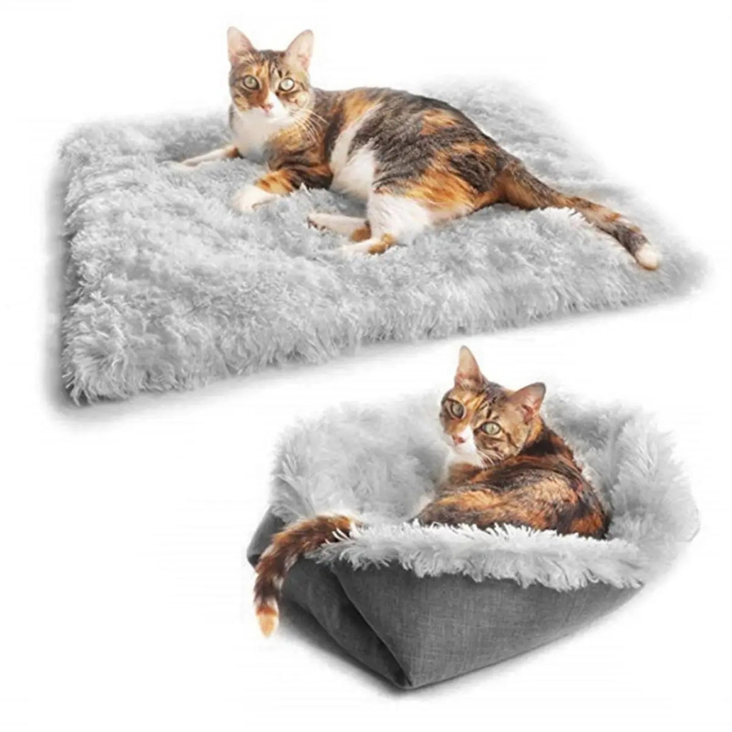Coussin chat doux pliable et lavable