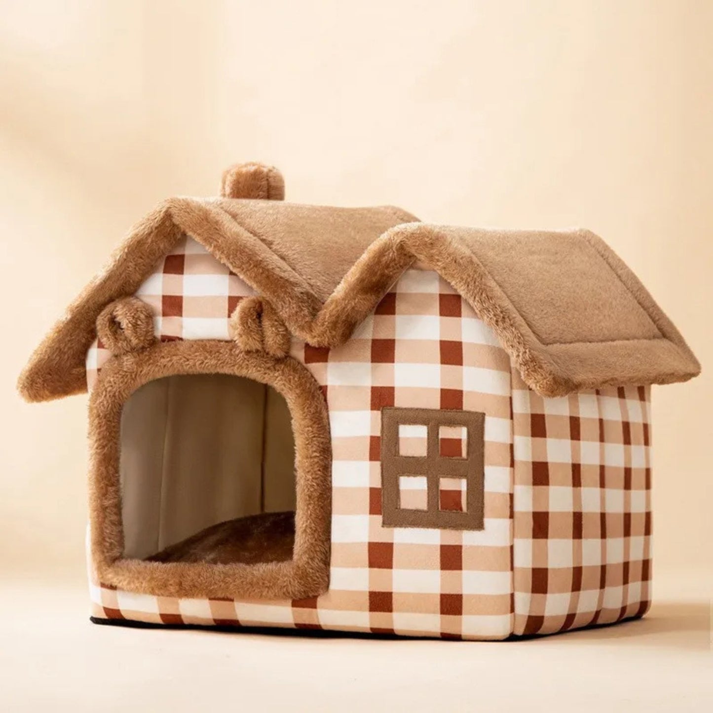 Coussin chat en forme de maison