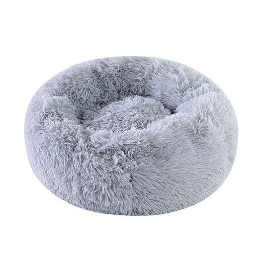Coussin chat rond doux et lavable