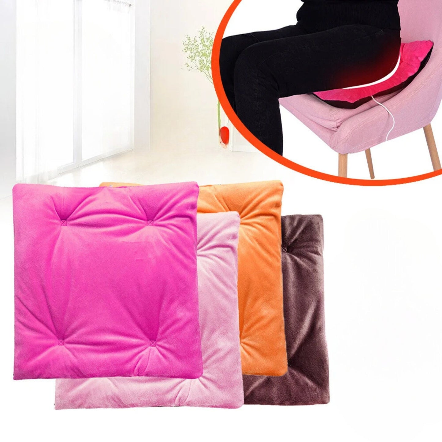 Coussin chauffant de couleurs avec prise USB