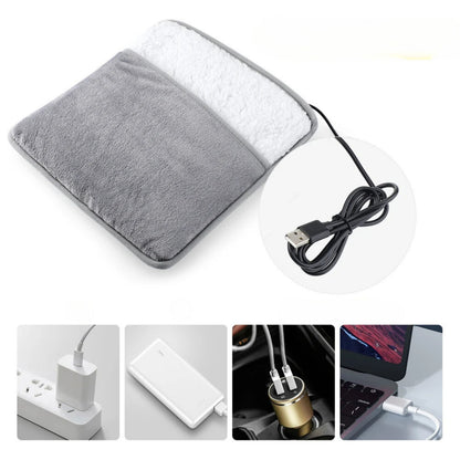 Coussin chauffant doux et lavable pour pieds