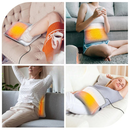 Coussin chauffant doux et lavable pour pieds