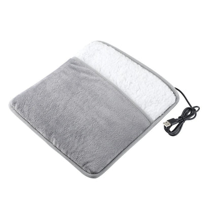 Coussin chauffant doux et lavable pour pieds
