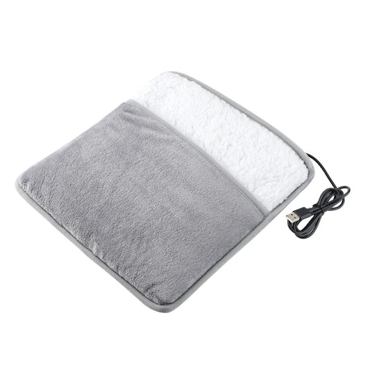 Coussin chauffant doux et lavable pour pieds