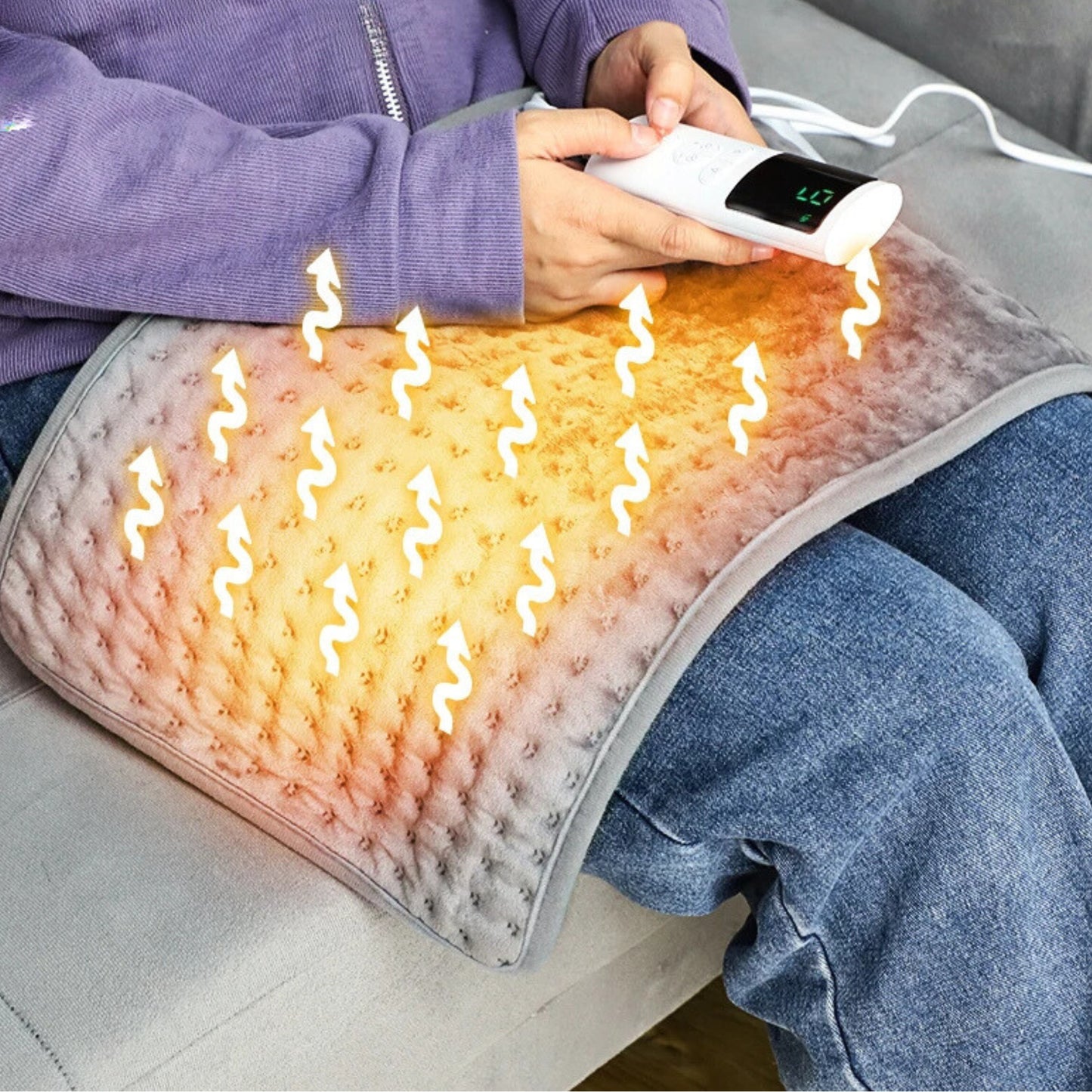 Coussin chauffant polyvalent température réglable
