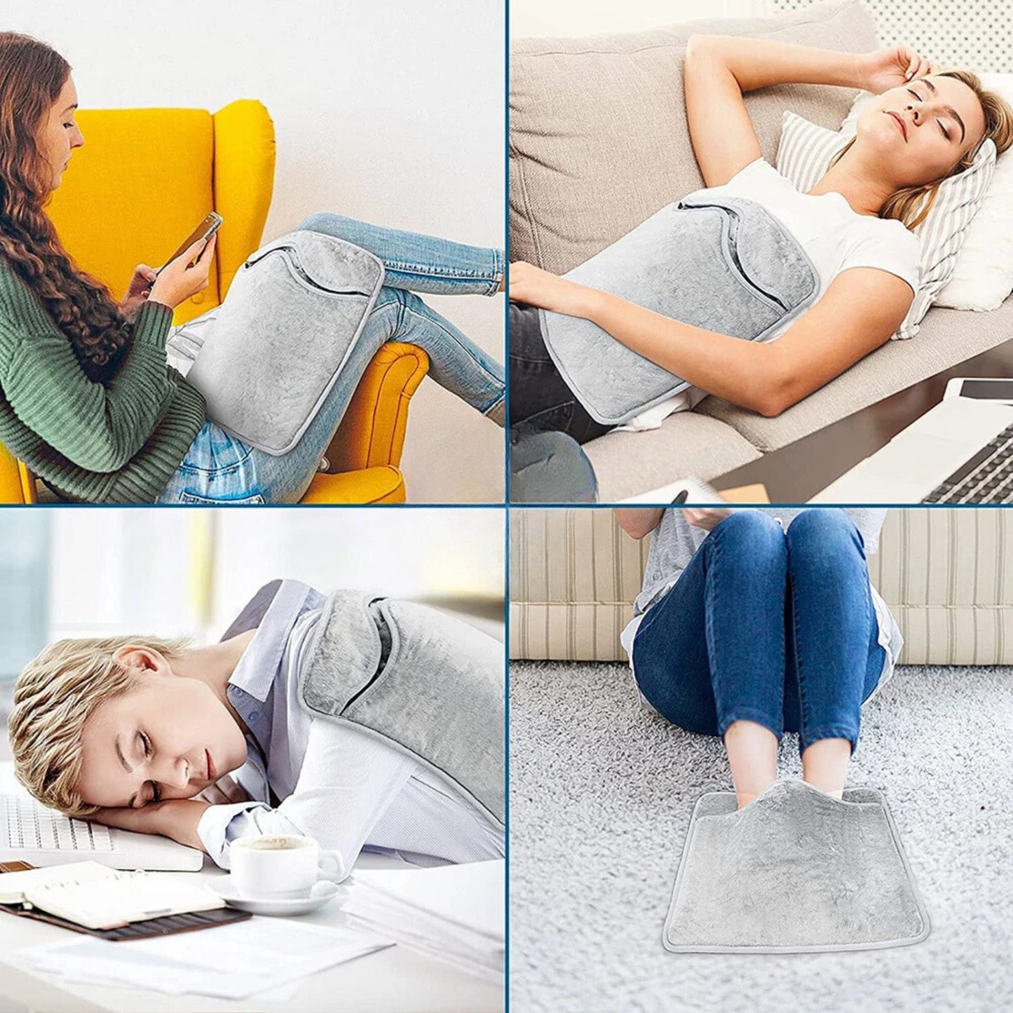 Coussin chauffant température réglable pour pieds