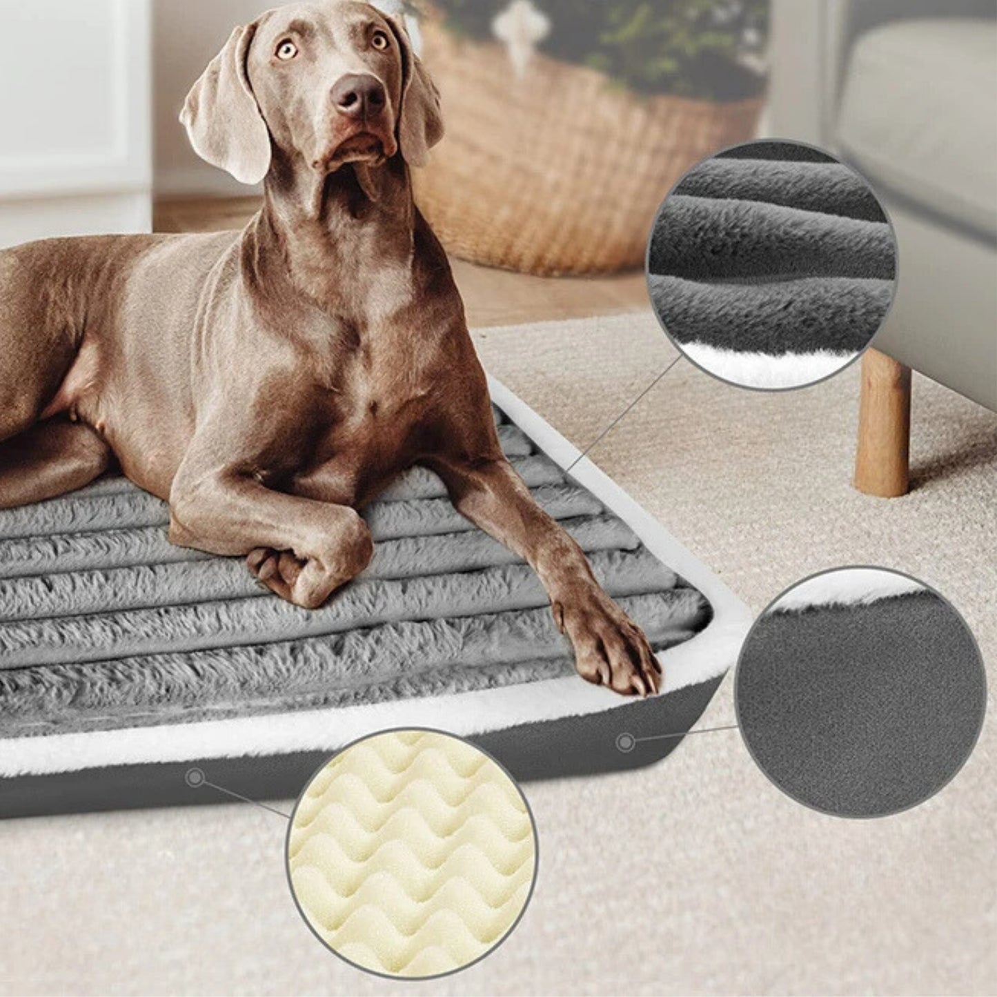 Coussin chien de grande taille confortable