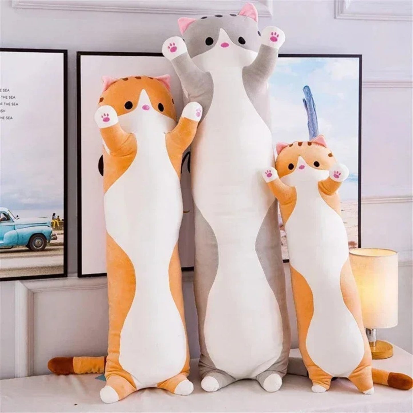 Coussin de grossesse en forme de chat
