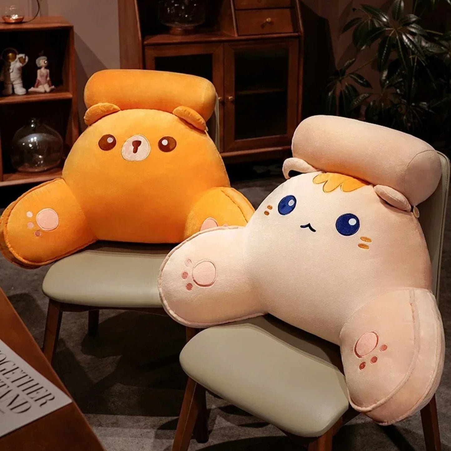 Coussin de lecture avec motifs d'animaux