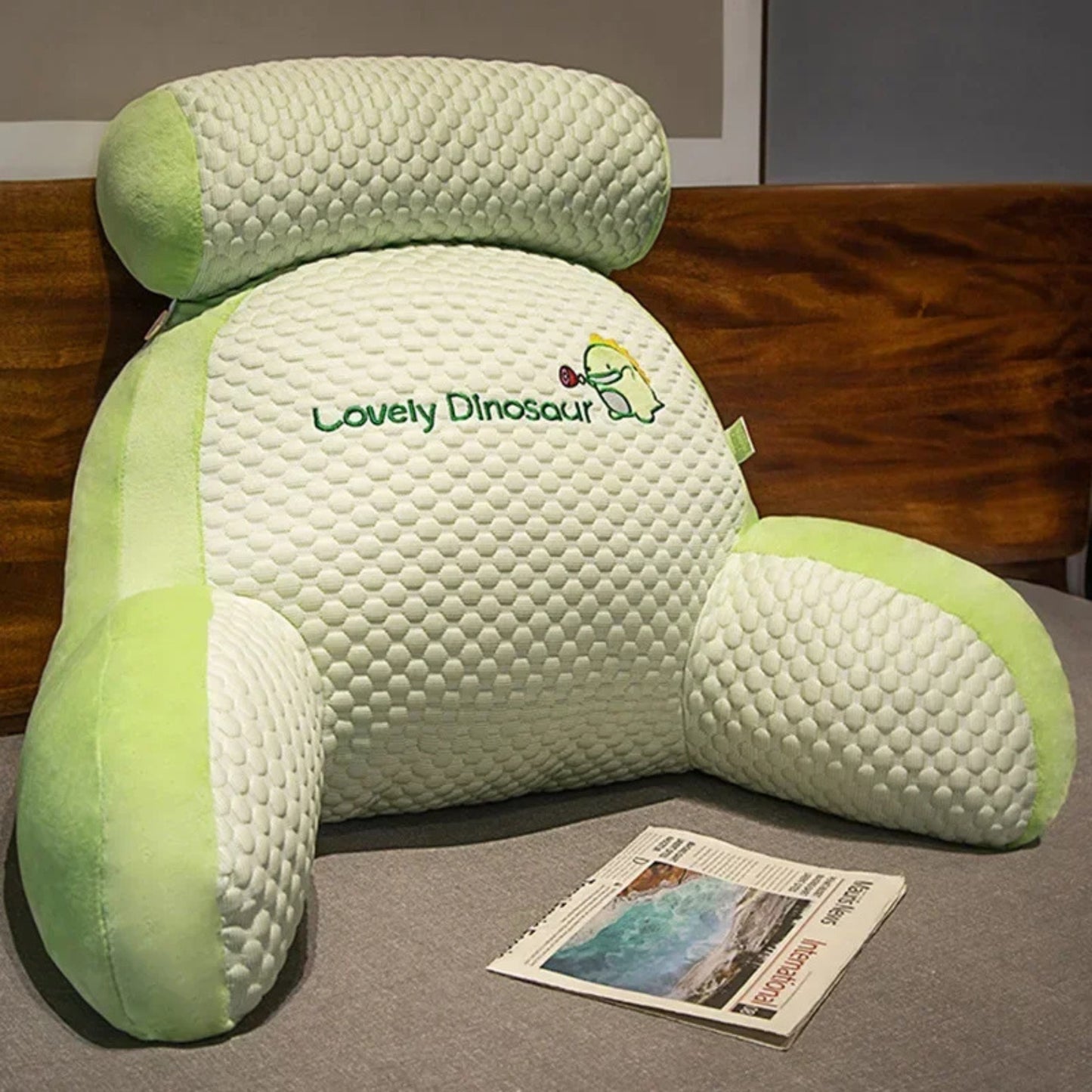 Coussin de lecture confort avec motifs à pois
