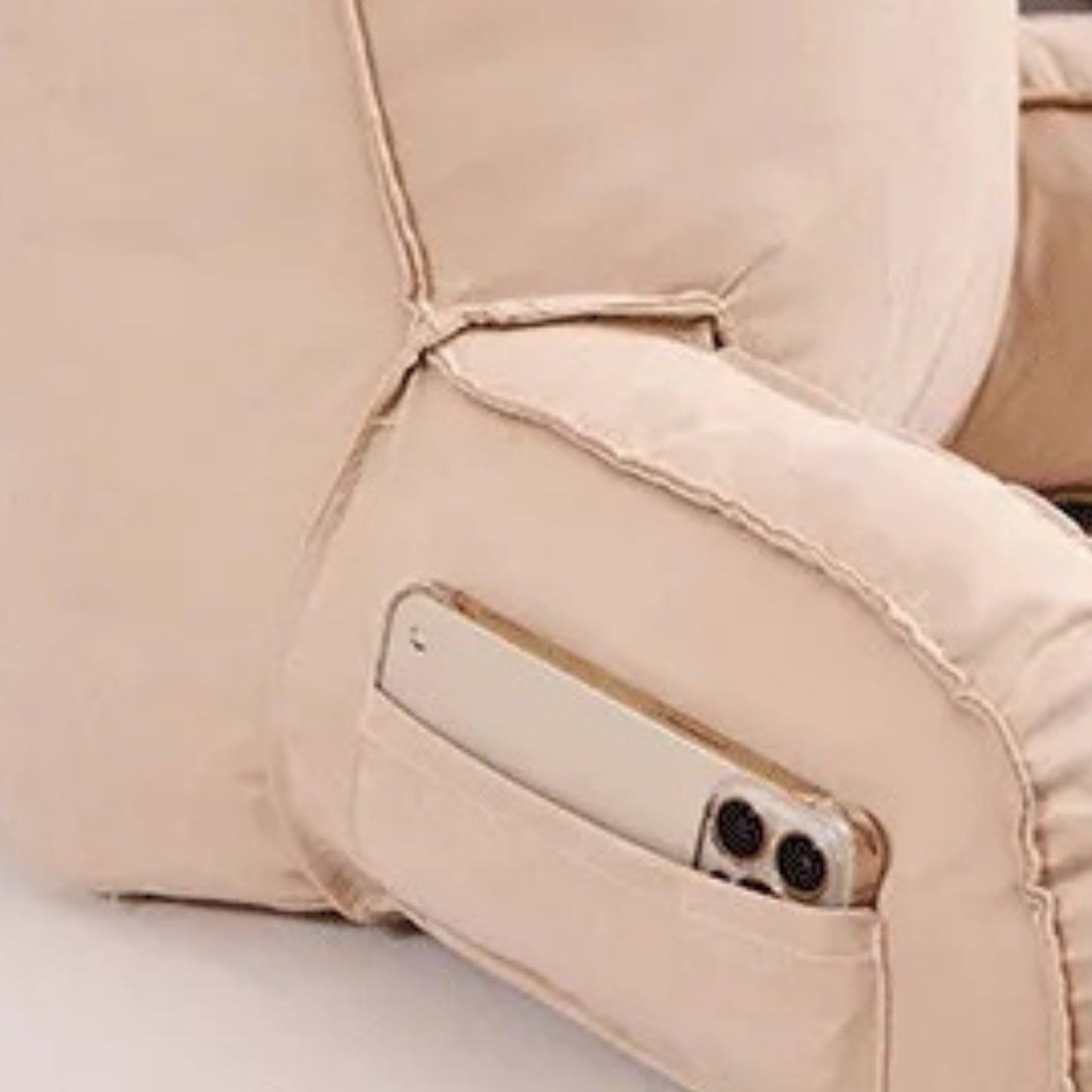 Coussin de lecture confortable avec poches