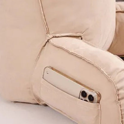 Coussin de lecture confortable avec poches