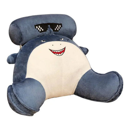 Coussin de lecture doux en forme de requin