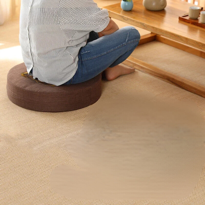Coussin de méditation lavable avec fleurs