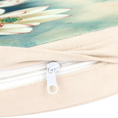 Coussin de méditation lavable avec fleurs