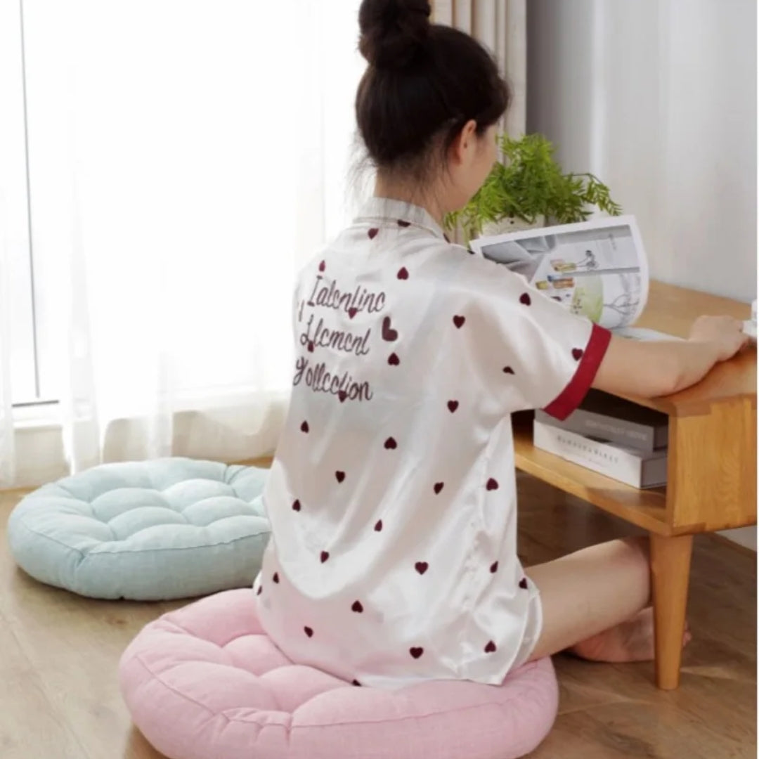Coussin de méditation rond de couleurs