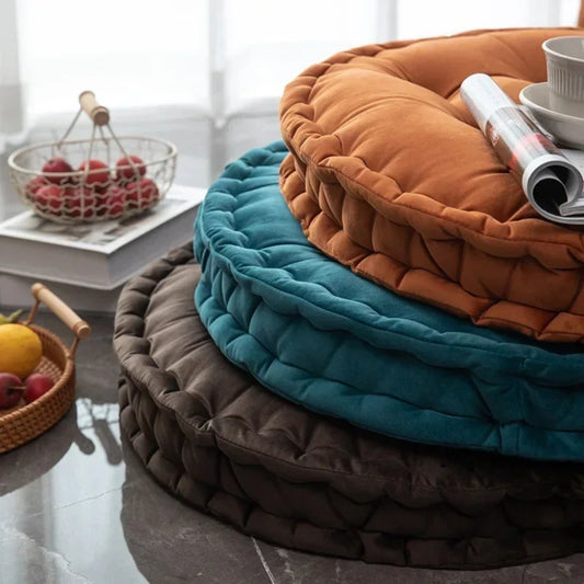 Coussin de méditation rond de grande taille