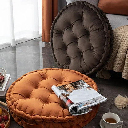 Coussin de méditation rond de grande taille