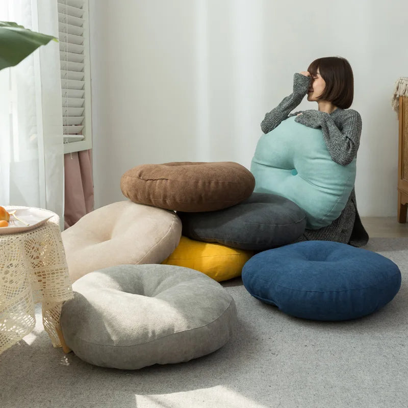 Coussin de méditation rond pour sol