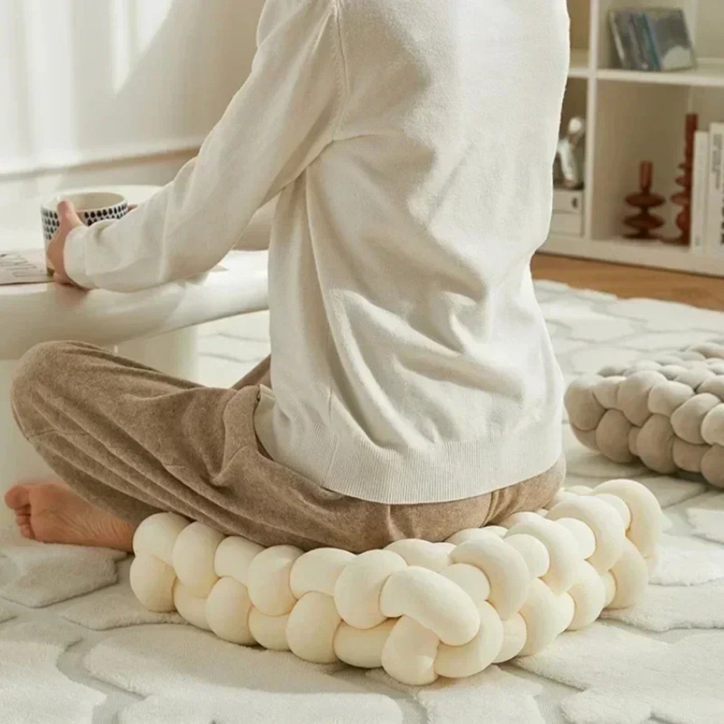 Coussin de sol nordique en peluche
