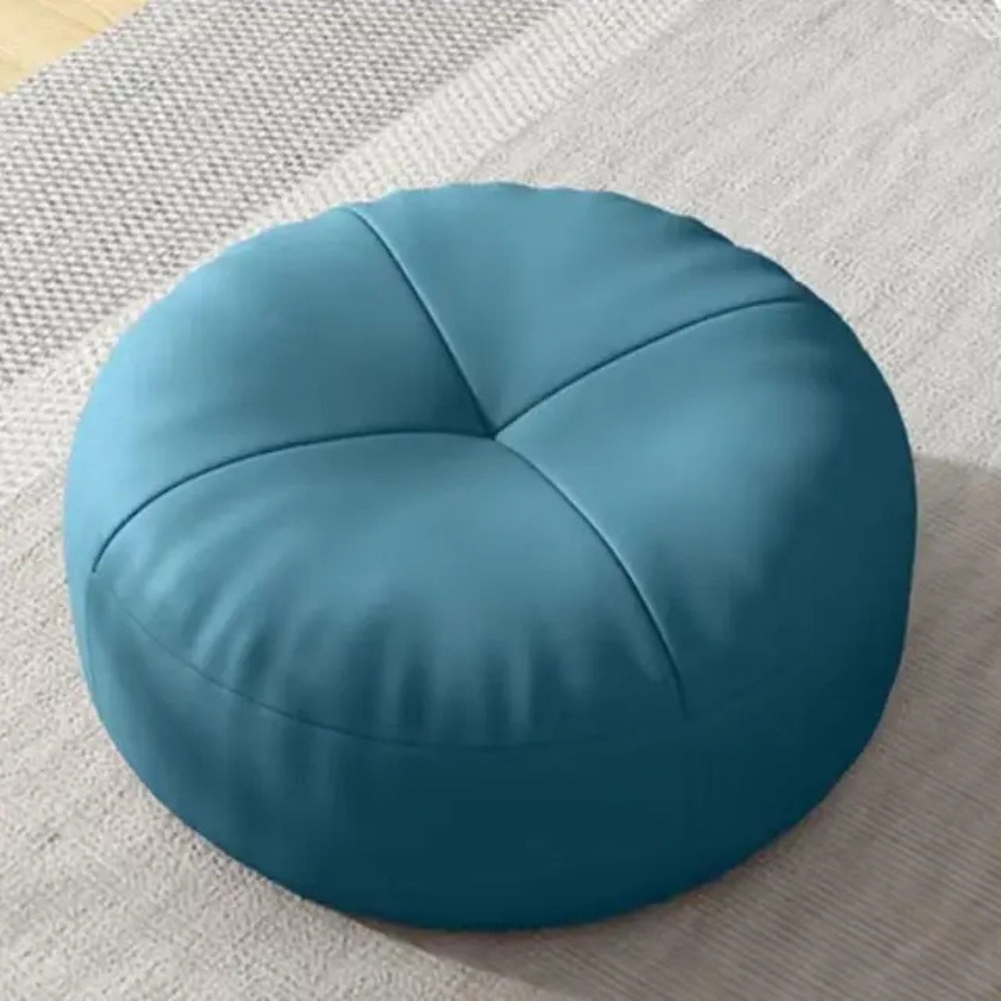 Coussin rond en cuir