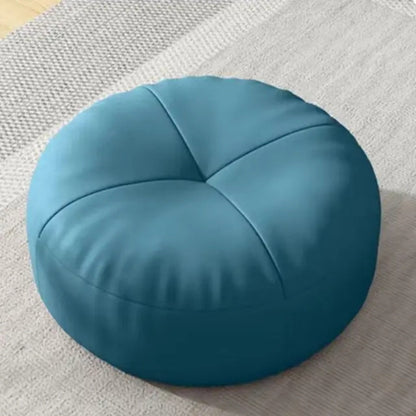 Coussin rond en cuir