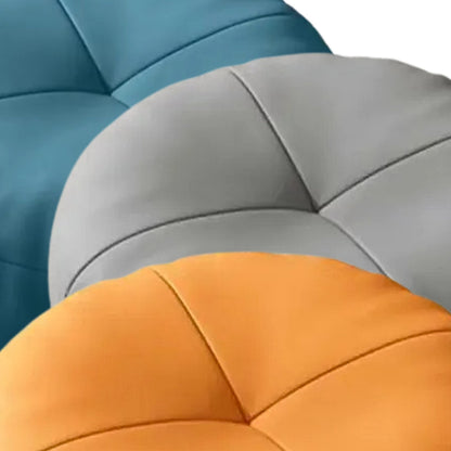Coussin rond en cuir