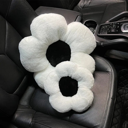 Coussin rond en forme de fleur