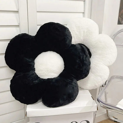Coussin rond en forme de fleur