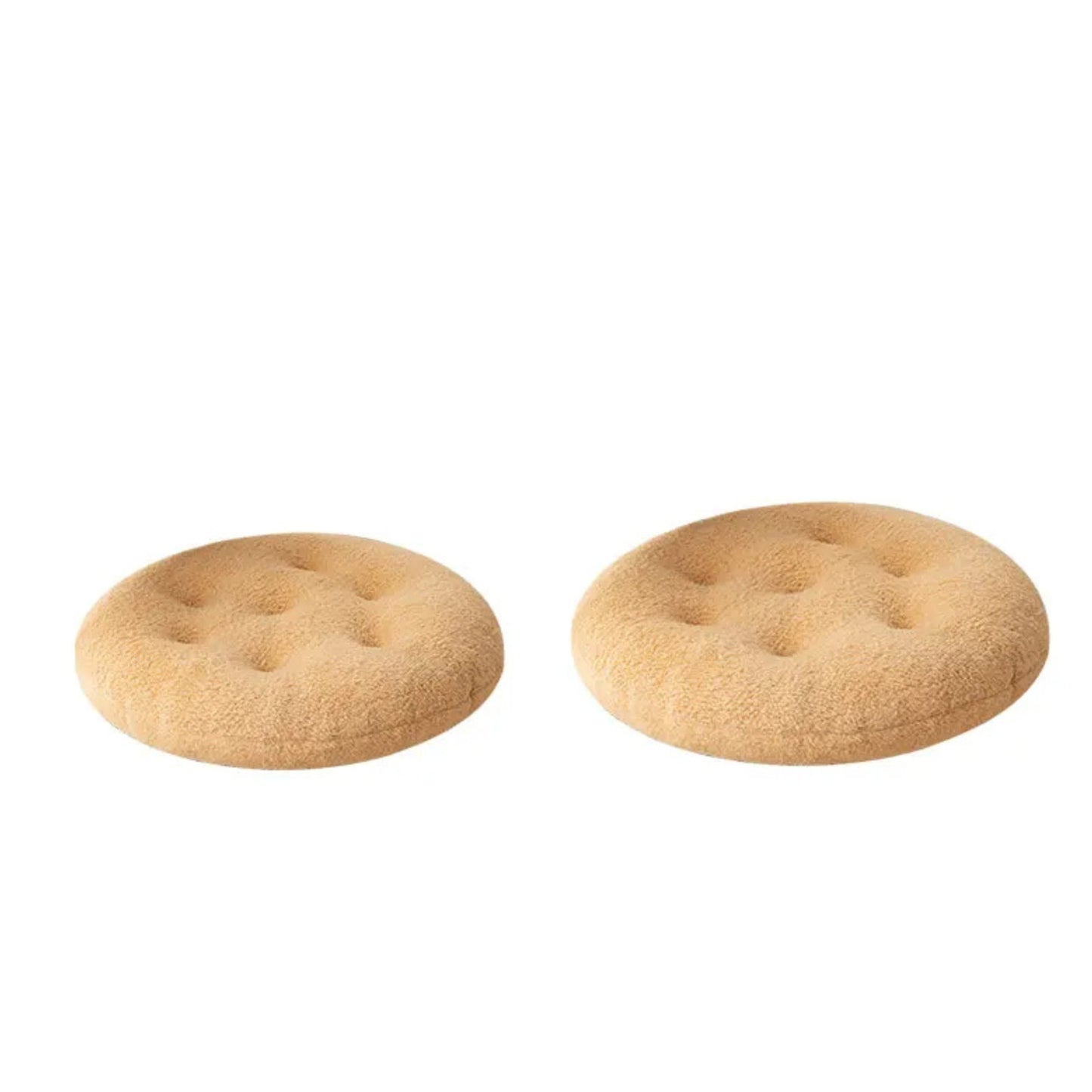 Coussin rond en peluche