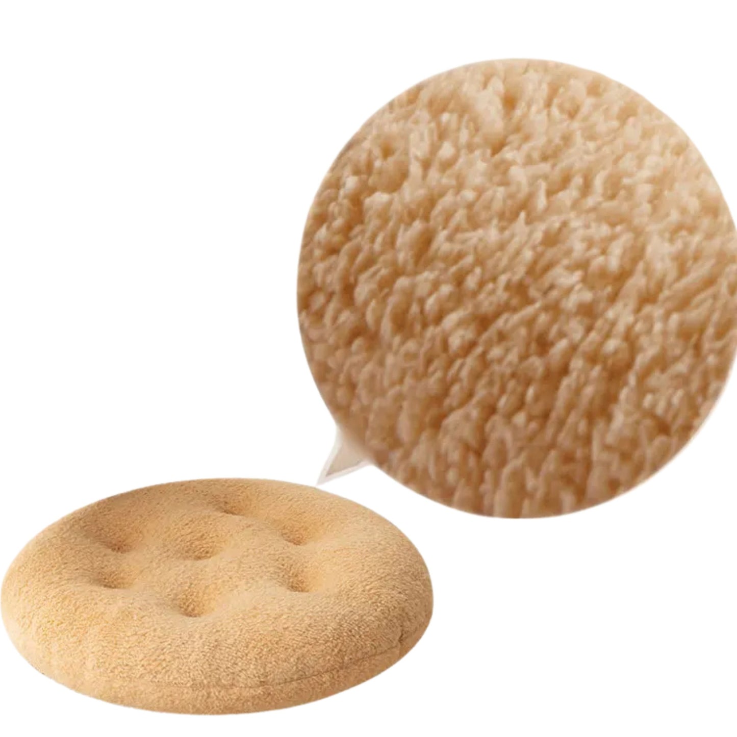 Coussin rond en peluche
