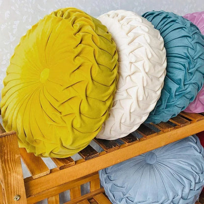 Coussin rond en velours