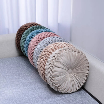 Coussin rond en velours