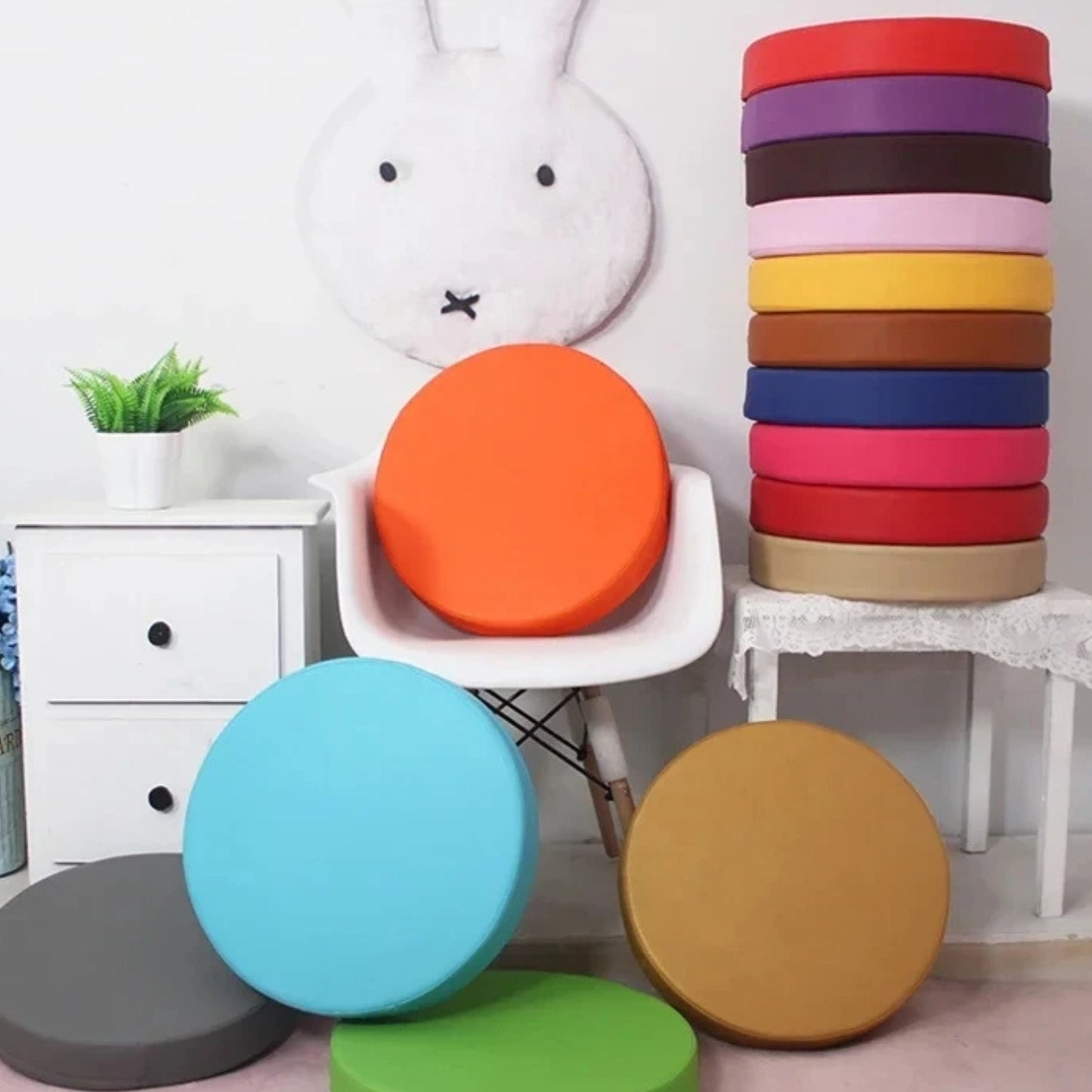 Coussin rond imperméable