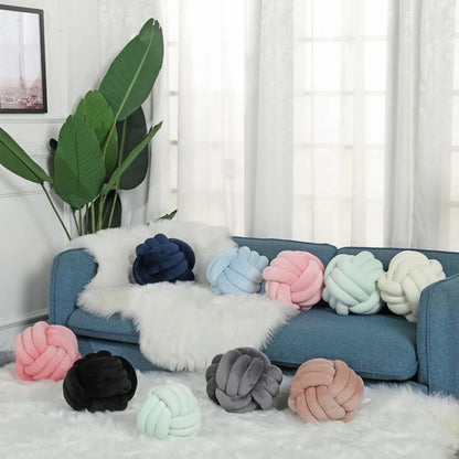 Coussin rond noué