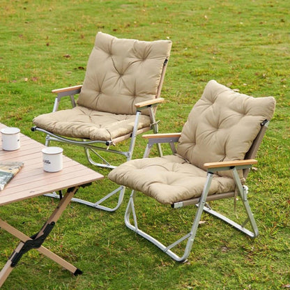 Coussin salon de jardin pour chaise pliante en coton épais